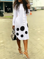 Beautiedoll Dot Print Shirt Dress
