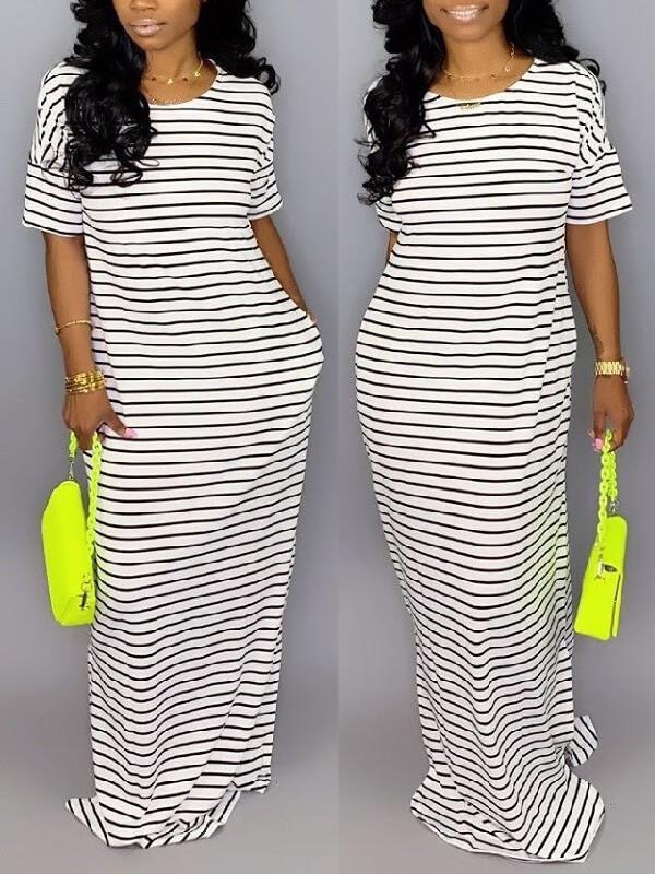 Stripe Maxi Dress
