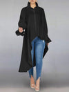 Bell-Sleeve High-Low Tunic Shirt