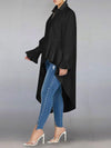 Bell-Sleeve High-Low Tunic Shirt