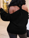 Beautiedoll Multi-Way Cold-Shoulder Sweater
