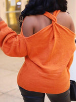 Beautiedoll Multi-Way Cold-Shoulder Sweater