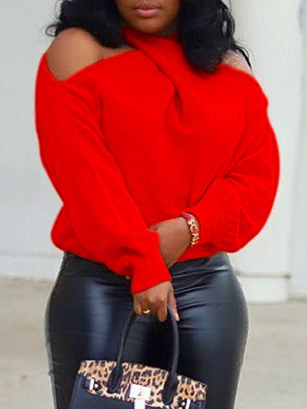 Beautiedoll Multi-Way Cold-Shoulder Sweater
