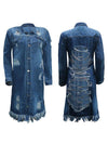 Distressed Fringe Denim Jacket