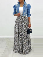 High-Waist Leopard Skirt