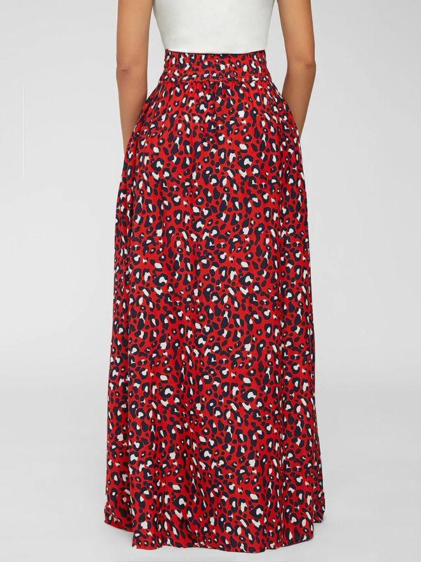 High-Waist Leopard Skirt