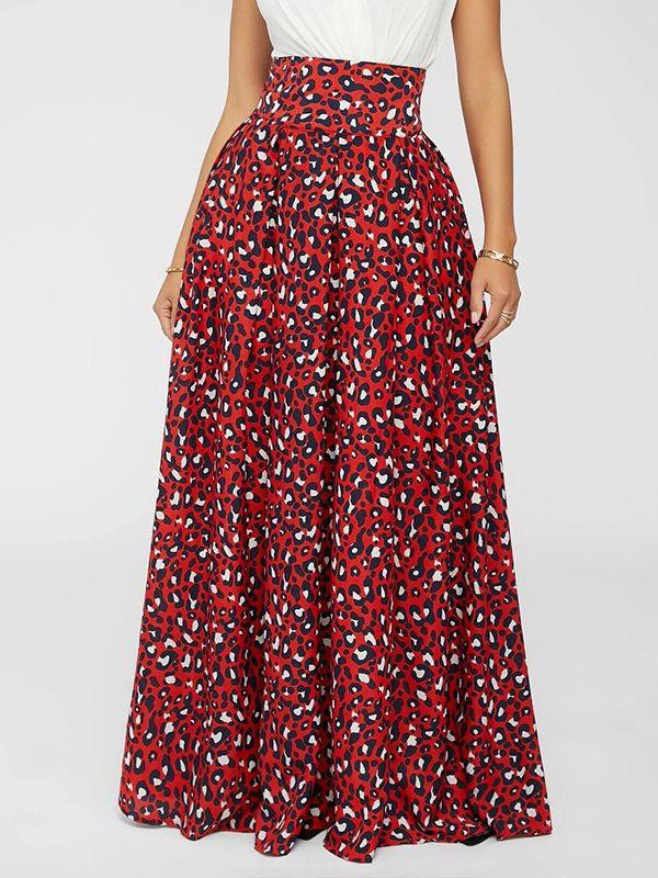 High-Waist Leopard Skirt