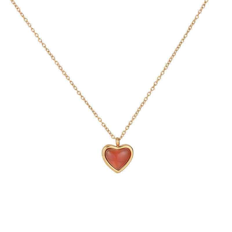 Carnelian Heart Necklace