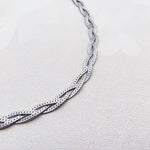 Braided Herringbone Narrow Chain