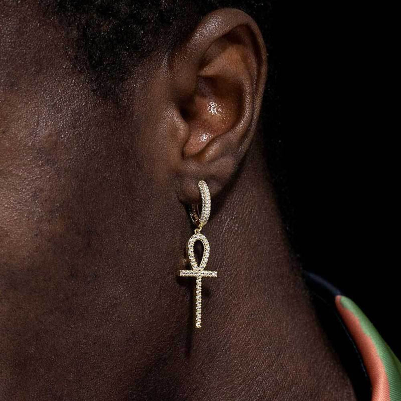 Ankh Key Earrings