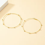 Scattered Stones Hoop Earrings