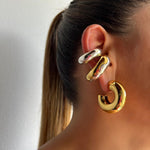 Waterproof Pipe Hoop Earrings