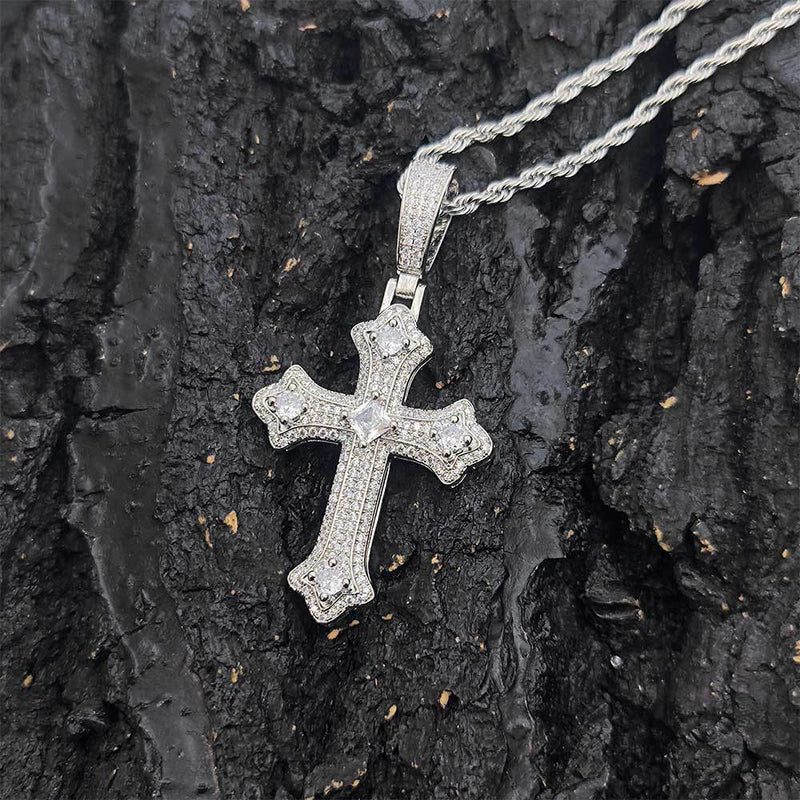 Jesus Cross CZ Necklace