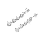 Linked Graduated Prong Drop Earrings