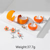 Orange Earrings Set