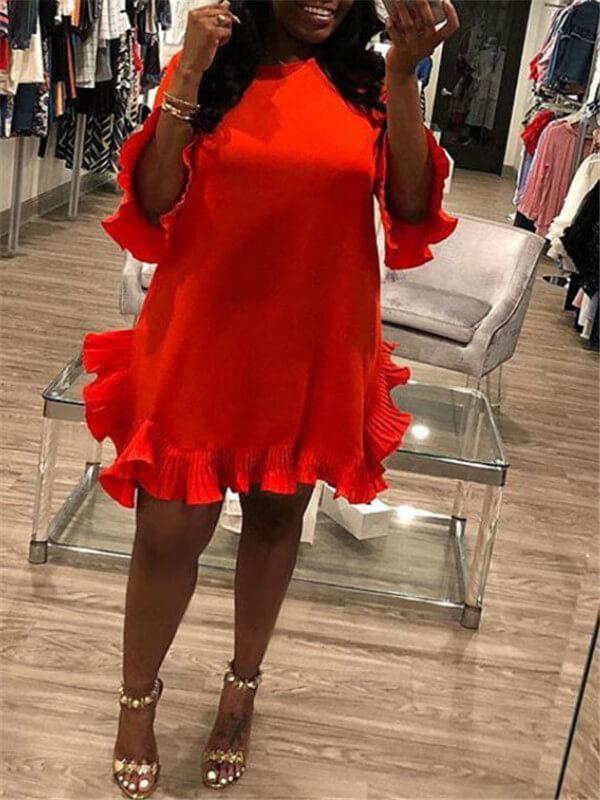 Beautiedoll Asymmetric Frilled Dress