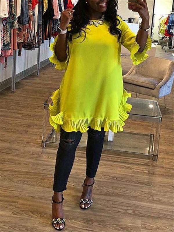 Beautiedoll Asymmetric Frilled Dress