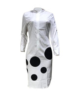 Beautiedoll Dot Print Shirt Dress